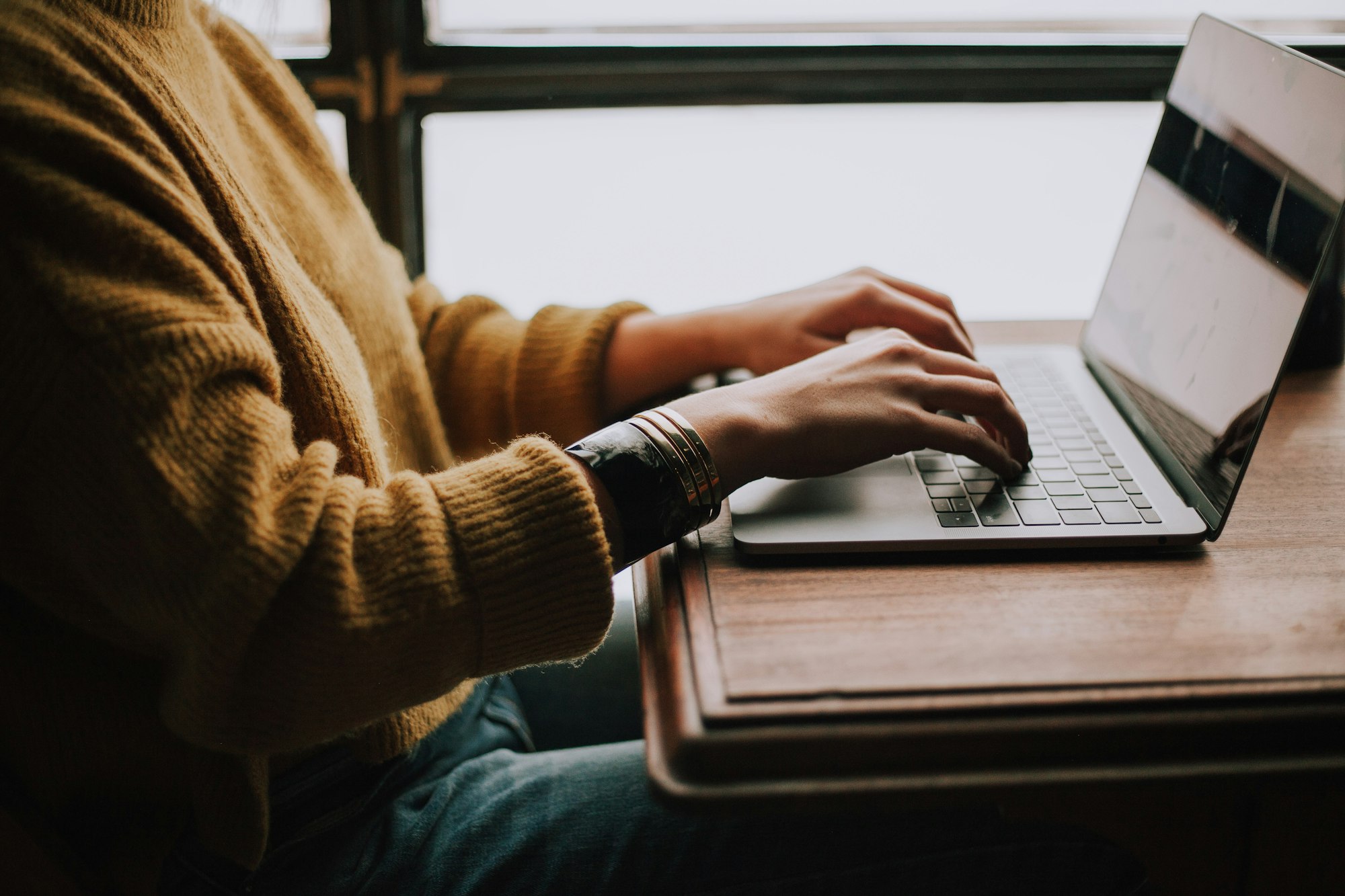 Person taking an online assessment on a computer